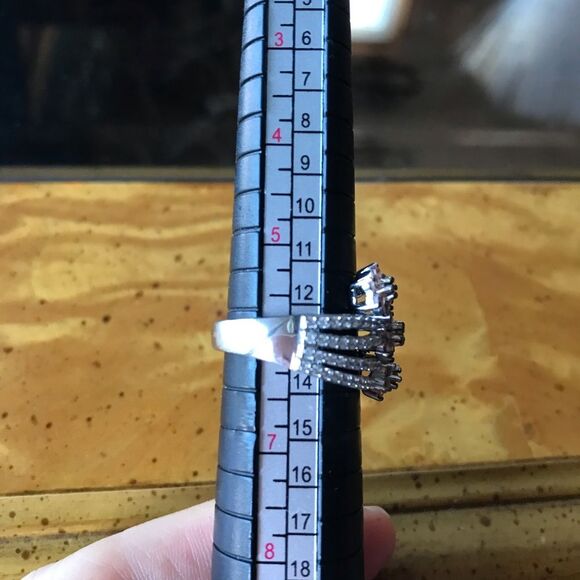 Natural Andalusite Sterling Silver Flower Ring Size 6 - Picture 4 of 9